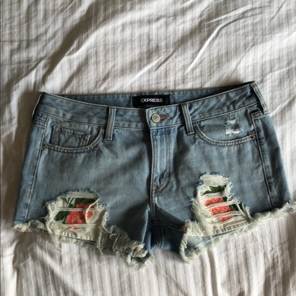 Express denim shorts